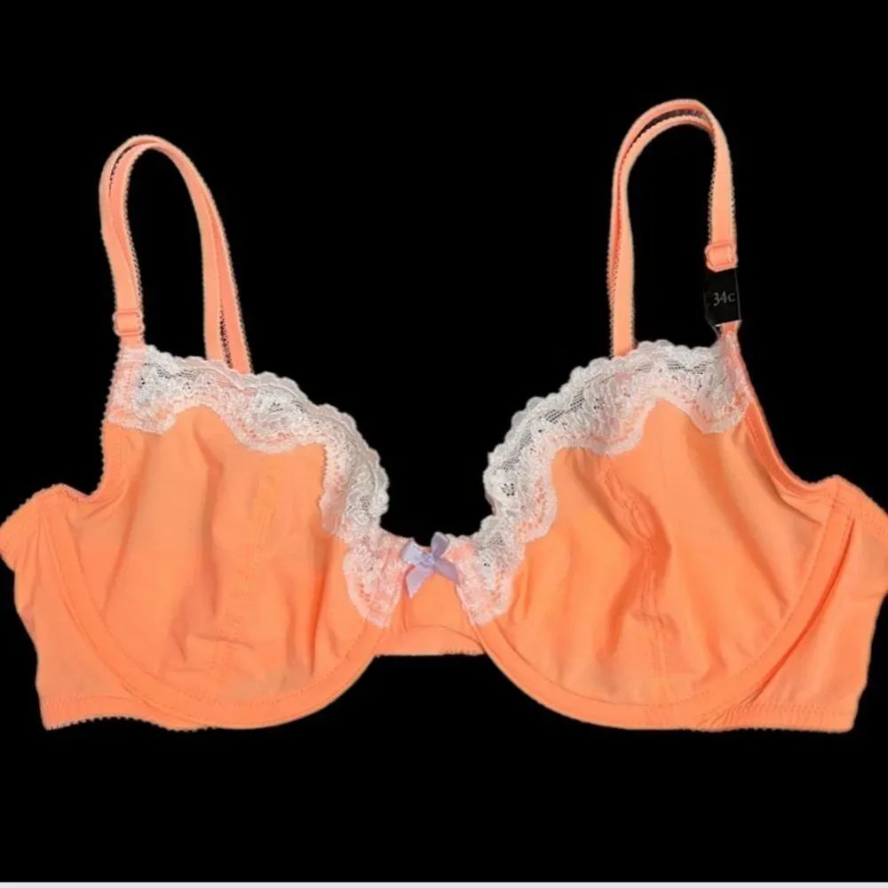 Victoria’s Secret Unlined Demi Lightweight underwire bra coral orange
